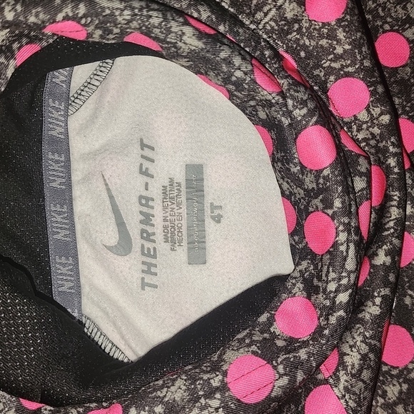 Nike Grey and Pink Polka-Dot Pullover Hoodie - Picture 4 of 4